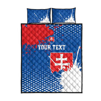 Personalized Slovakia Coat of Arms Quilt Bed Set Map Flag Style