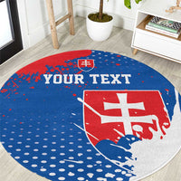 Personalized Slovakia Coat of Arms Round Carpet Map Flag Style