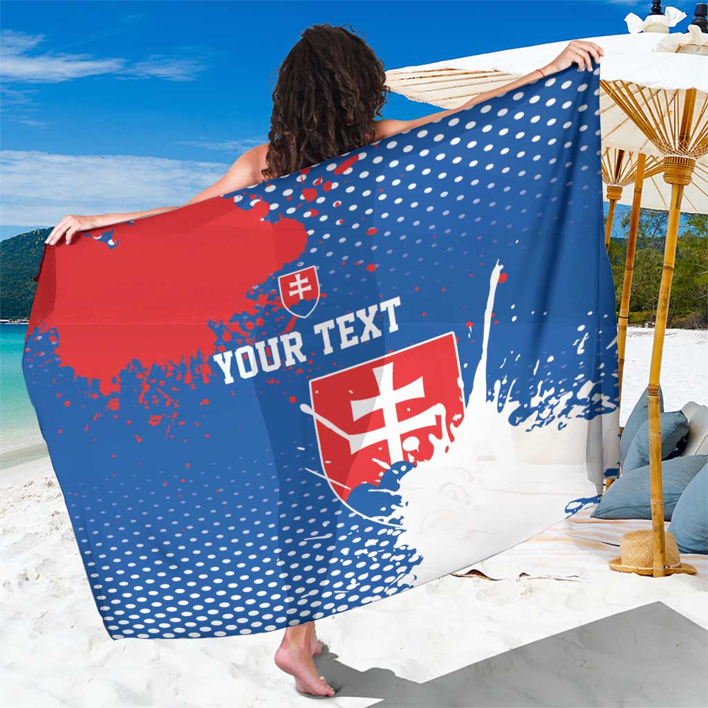 Personalized Slovakia Coat of Arms Sarong Map Flag Style