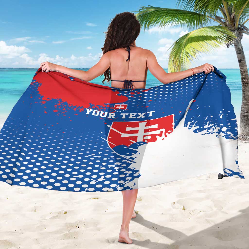 Personalized Slovakia Coat of Arms Sarong Map Flag Style