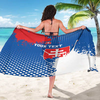 Personalized Slovakia Coat of Arms Sarong Map Flag Style