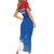 Personalized Slovakia Coat of Arms Short Sleeve Bodycon Dress Map Flag Style