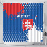 Personalized Slovakia Coat of Arms Shower Curtain Map Flag Style