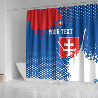 Personalized Slovakia Coat of Arms Shower Curtain Map Flag Style