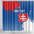 Personalized Slovakia Coat of Arms Shower Curtain Map Flag Style