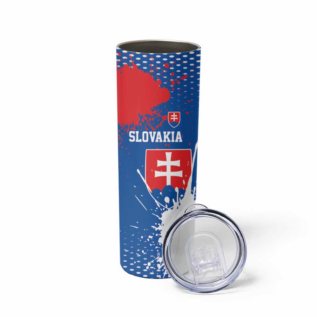 Personalized Slovakia Coat of Arms Skinny Tumbler Map Flag Style