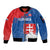 Personalized Slovakia Coat of Arms Sleeve Zip Bomber Jacket Map Flag Style