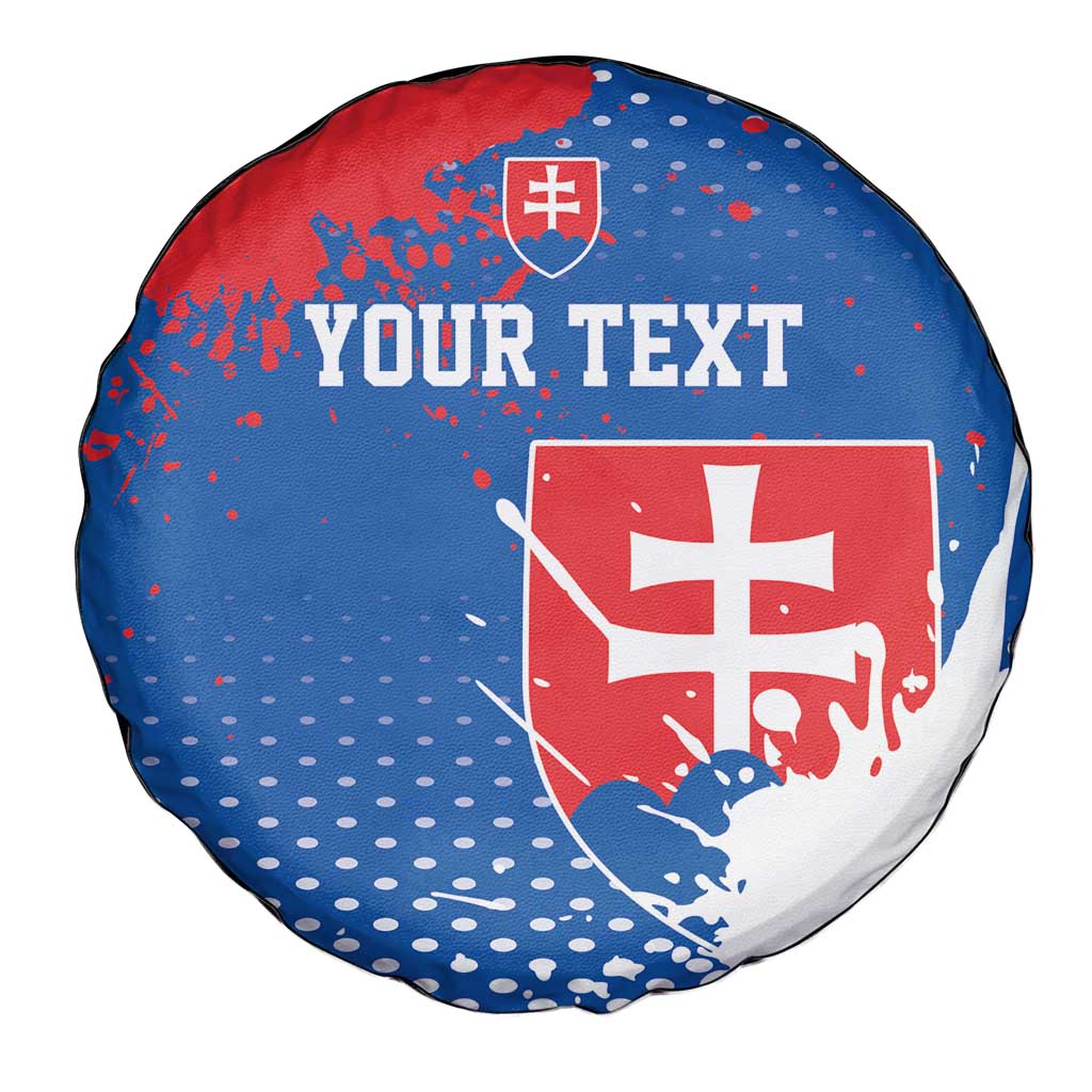 Personalized Slovakia Coat of Arms Spare Tire Cover Map Flag Style