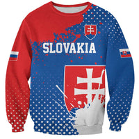 Personalized Slovakia Coat of Arms Sweatshirt Map Flag Style
