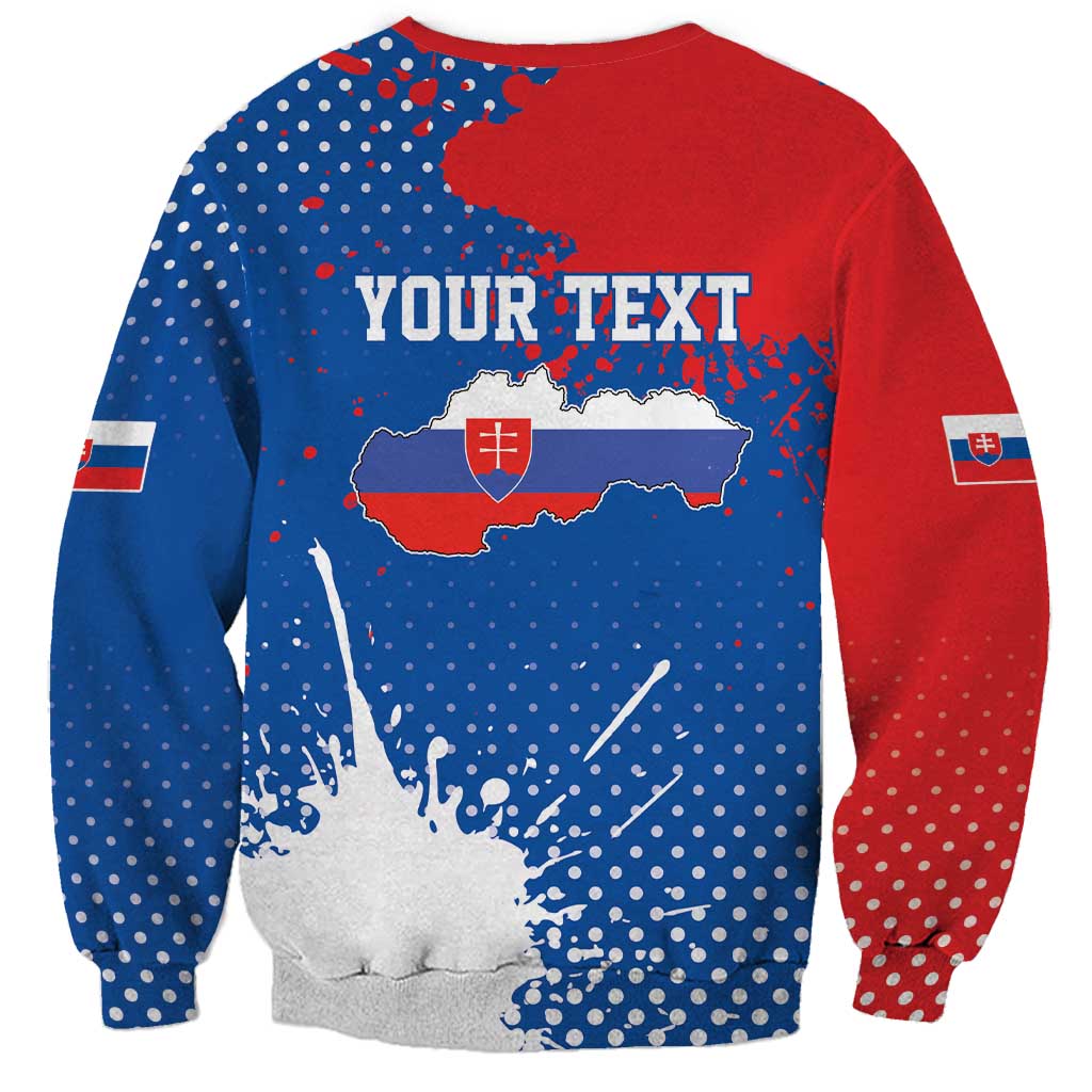 Personalized Slovakia Coat of Arms Sweatshirt Map Flag Style