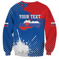 Personalized Slovakia Coat of Arms Sweatshirt Map Flag Style