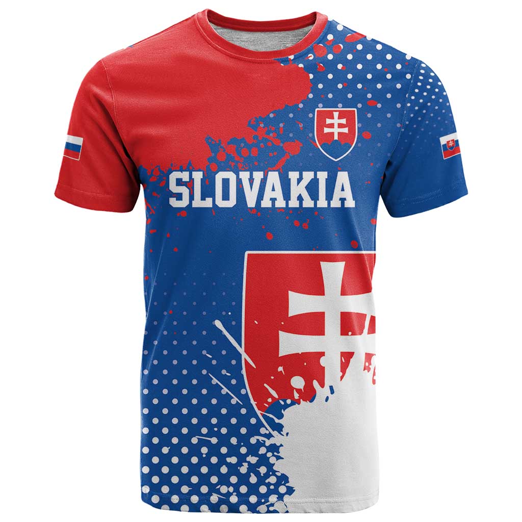 Personalized Slovakia Coat of Arms T Shirt Map Flag Style