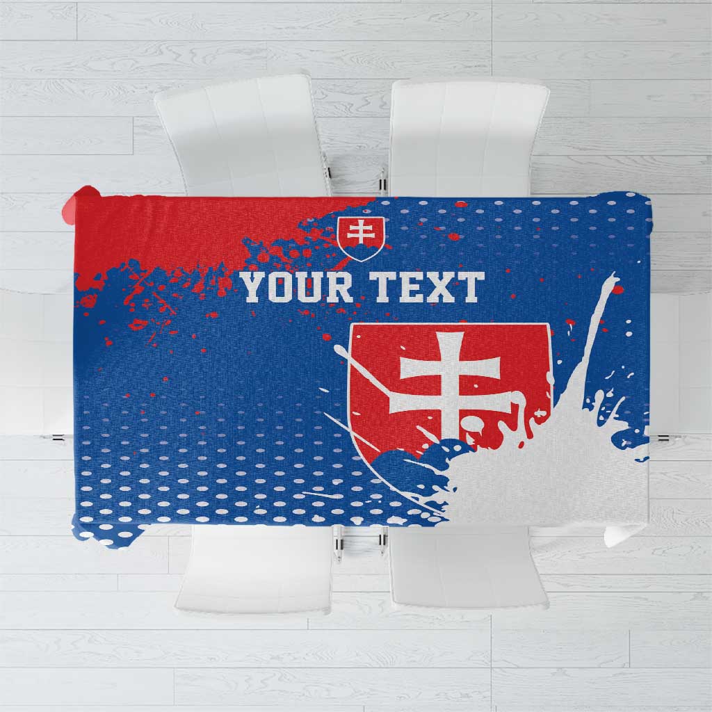 Personalized Slovakia Coat of Arms Tablecloth Map Flag Style