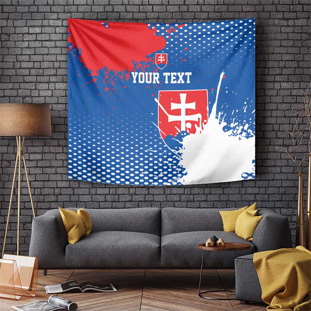 Personalized Slovakia Coat of Arms Tapestry Map Flag Style
