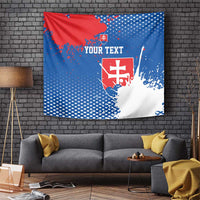 Personalized Slovakia Coat of Arms Tapestry Map Flag Style