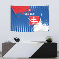 Personalized Slovakia Coat of Arms Tapestry Map Flag Style