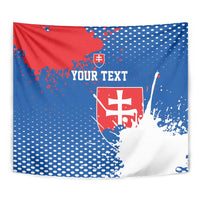 Personalized Slovakia Coat of Arms Tapestry Map Flag Style