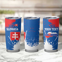 Personalized Slovakia Coat of Arms Tumbler Cup Map Flag Style