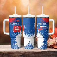 Personalized Slovakia Coat of Arms Tumbler With Handle Map Flag Style