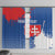 Personalized Slovakia Coat of Arms Window Curtain Map Flag Style