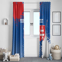 Personalized Slovakia Coat of Arms Window Curtain Map Flag Style