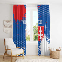 Personalized Slovakia Coat of Arms Window Curtain Map Flag Style