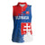 Personalized Slovakia Coat of Arms Women Sleeveless Polo Shirt Map Flag Style