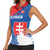 Personalized Slovakia Coat of Arms Women Sleeveless Polo Shirt Map Flag Style