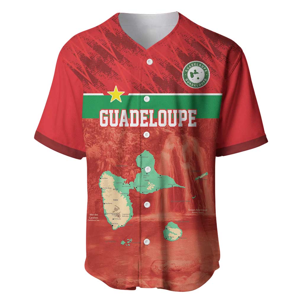 Custom Guadelope Football Baseball Jersey Basse Terre Red Style
