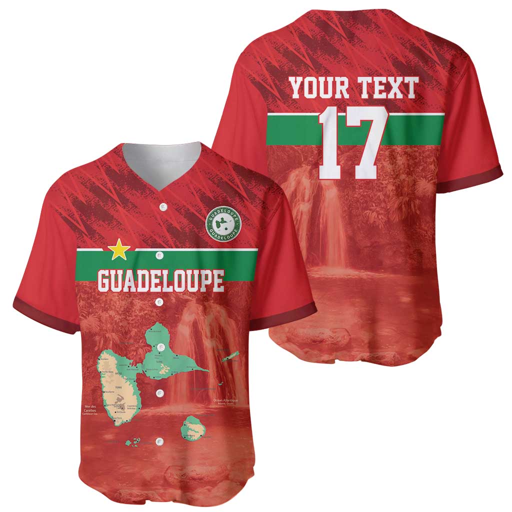 Custom Guadelope Football Baseball Jersey Basse Terre Red Style