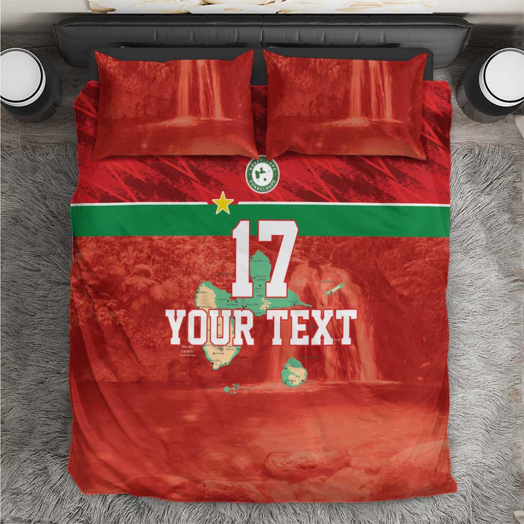 Custom Guadelope Football Bedding Set Basse Terre Red Style