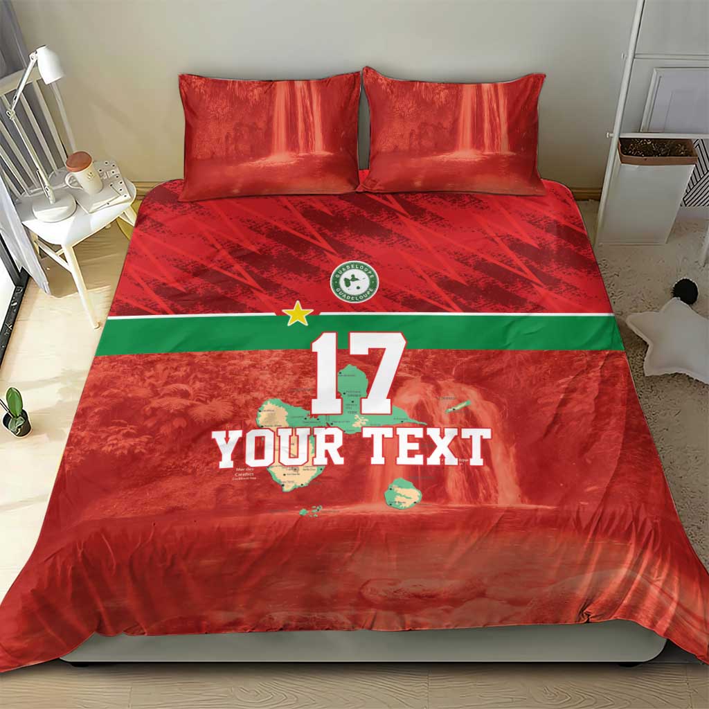 Custom Guadelope Football Bedding Set Basse Terre Red Style