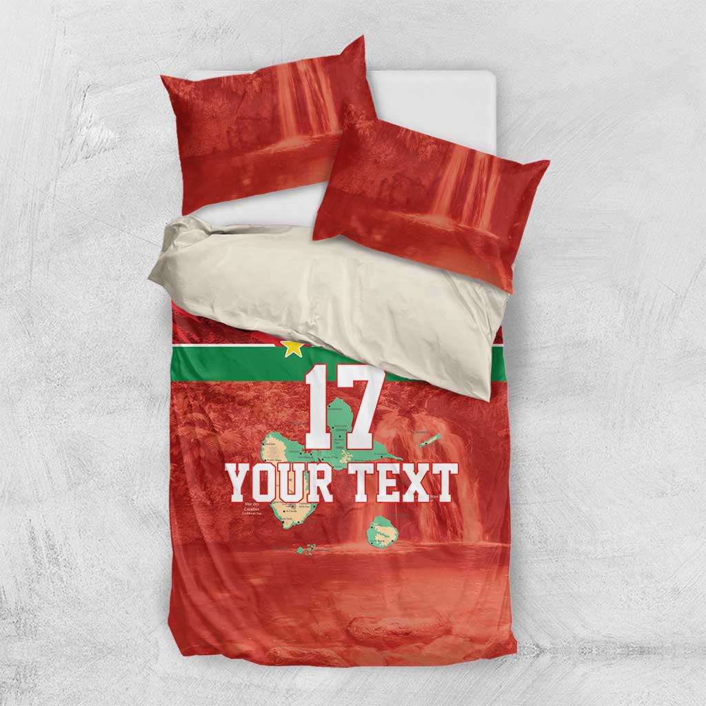 Custom Guadelope Football Bedding Set Basse Terre Red Style