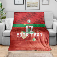 Custom Guadelope Football Blanket Basse Terre Red Style