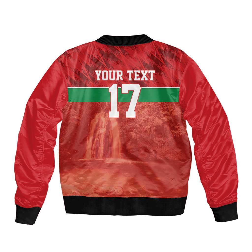 Custom Guadelope Football Bomber Jacket Basse Terre Red Style