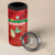 Custom Guadelope Football 4 in 1 Can Cooler Tumbler Basse Terre Red Style