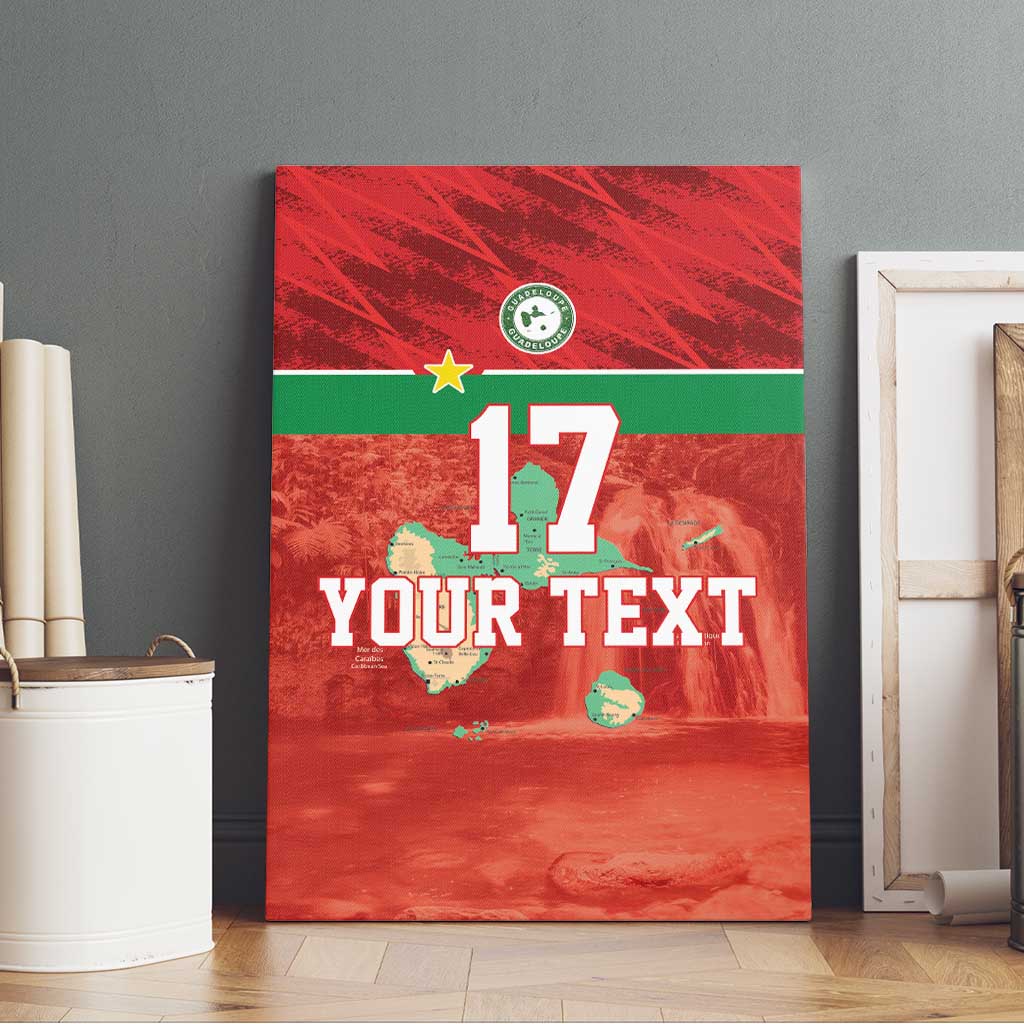 Custom Guadelope Football Canvas Wall Art Basse Terre Red Style