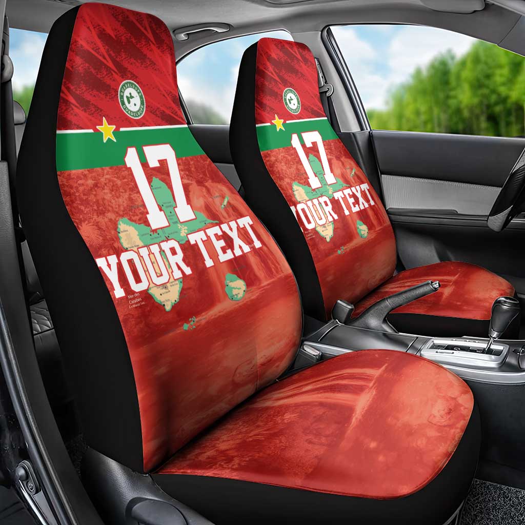 Custom Guadelope Football Car Seat Cover Basse Terre Red Style