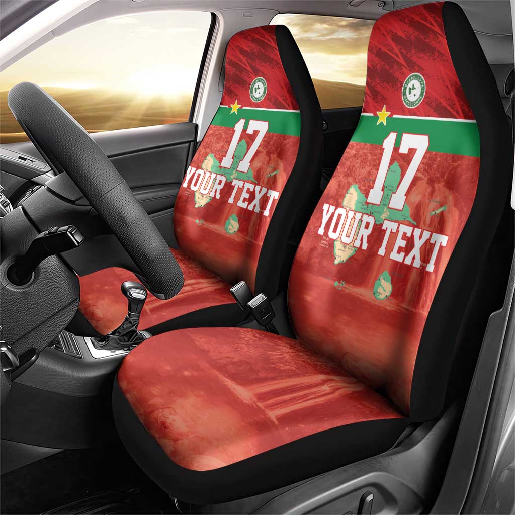 Custom Guadelope Football Car Seat Cover Basse Terre Red Style