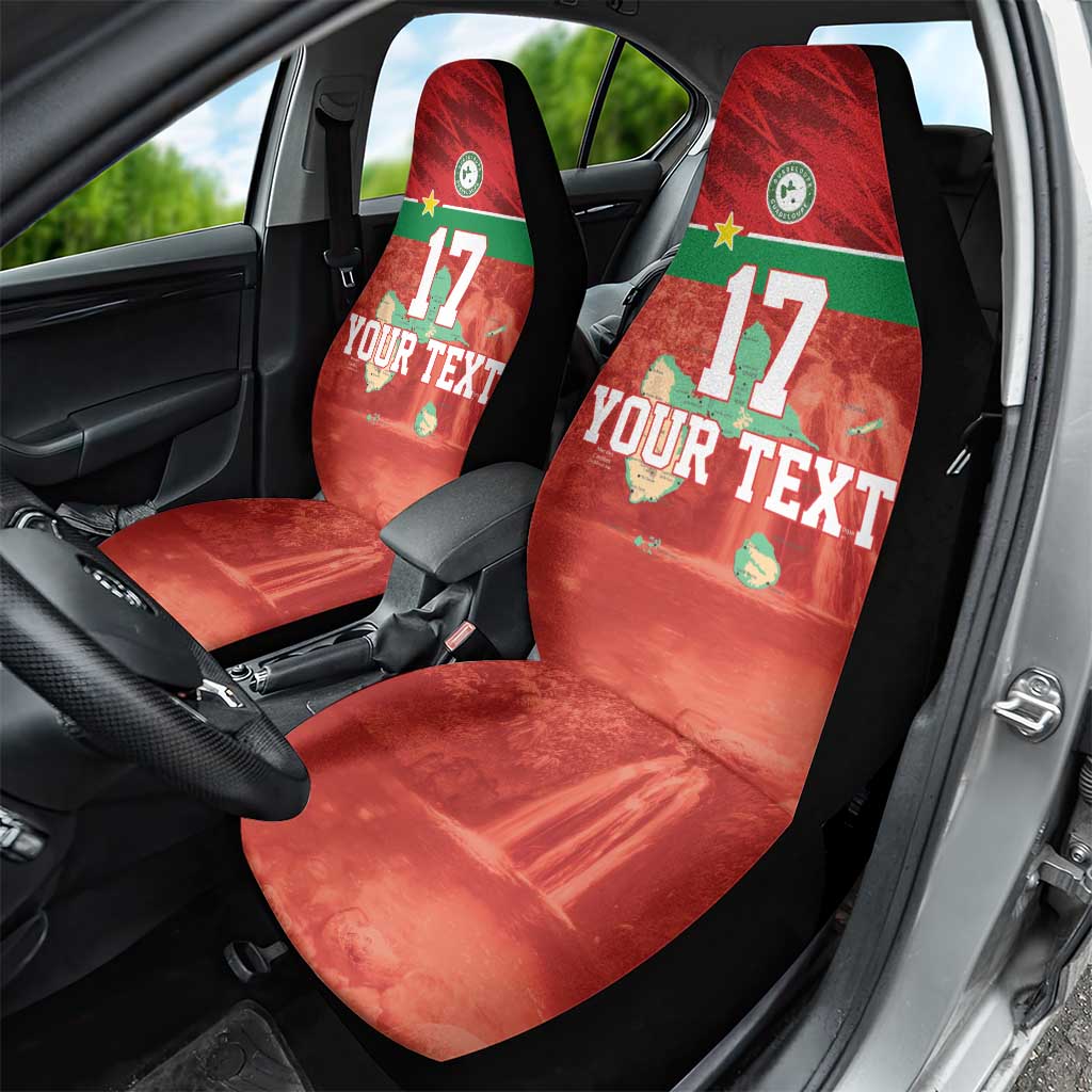 Custom Guadelope Football Car Seat Cover Basse Terre Red Style