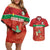 Custom Guadelope Football Couples Matching Off Shoulder Short Dress and Hawaiian Shirt Basse Terre Red Style