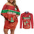 Custom Guadelope Football Couples Matching Off Shoulder Short Dress and Long Sleeve Button Shirt Basse Terre Red Style