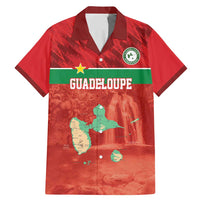 Custom Guadelope Football Family Matching Mermaid Dress and Hawaiian Shirt Basse Terre Red Style