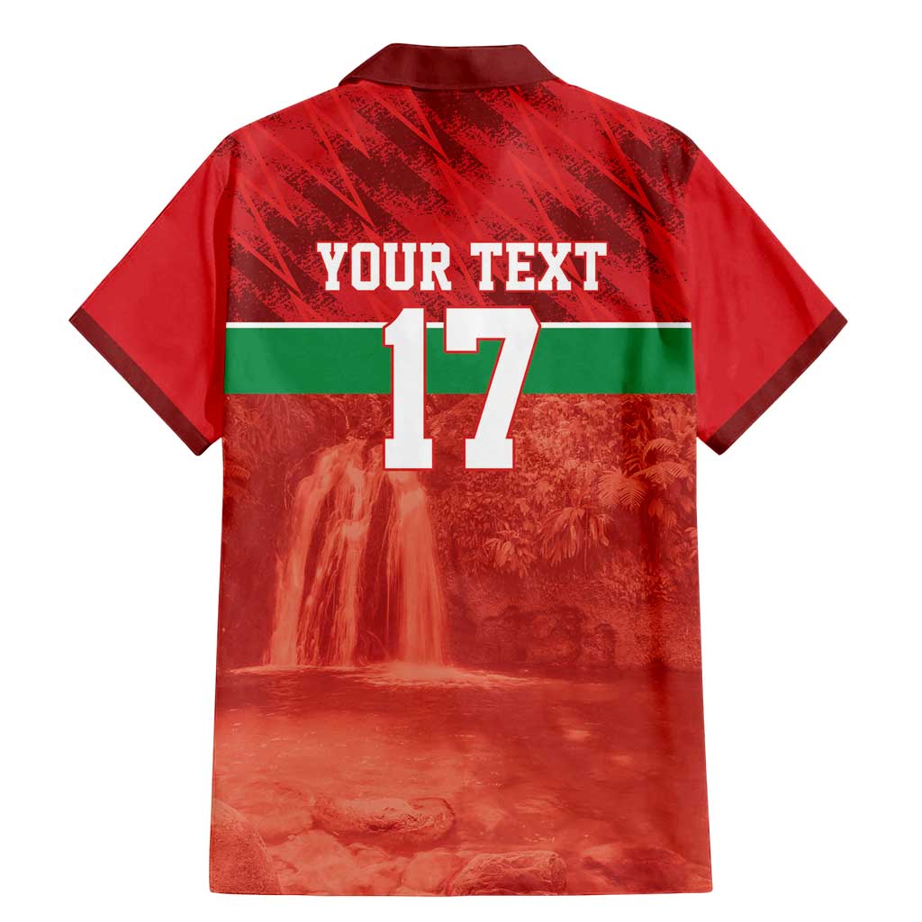 Custom Guadelope Football Family Matching Mermaid Dress and Hawaiian Shirt Basse Terre Red Style