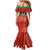 Custom Guadelope Football Family Matching Mermaid Dress and Hawaiian Shirt Basse Terre Red Style