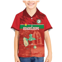 Custom Guadelope Football Family Matching Mermaid Dress and Hawaiian Shirt Basse Terre Red Style