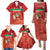 Custom Guadelope Football Family Matching Puletasi and Hawaiian Shirt Basse Terre Red Style