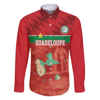 Custom Guadelope Football Family Matching Puletasi and Hawaiian Shirt Basse Terre Red Style