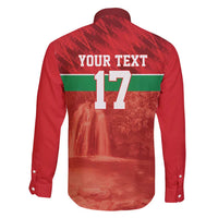 Custom Guadelope Football Family Matching Puletasi and Hawaiian Shirt Basse Terre Red Style