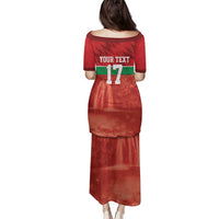 Custom Guadelope Football Family Matching Puletasi and Hawaiian Shirt Basse Terre Red Style